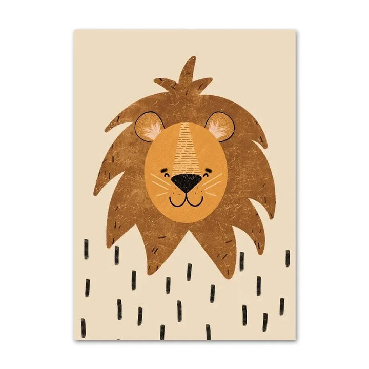 Cute Baby Animals Nursery Wall Art Illustrations Fine Art Canvas Prints Geese Mouse Lion Polar Bear Poster Pictures For Baby's Room Wall Decor | Bowlift
