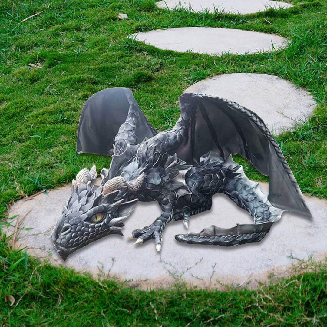 BowLift | Crouching Dragon Guardian Statue: Gothic Outdoor Decoration