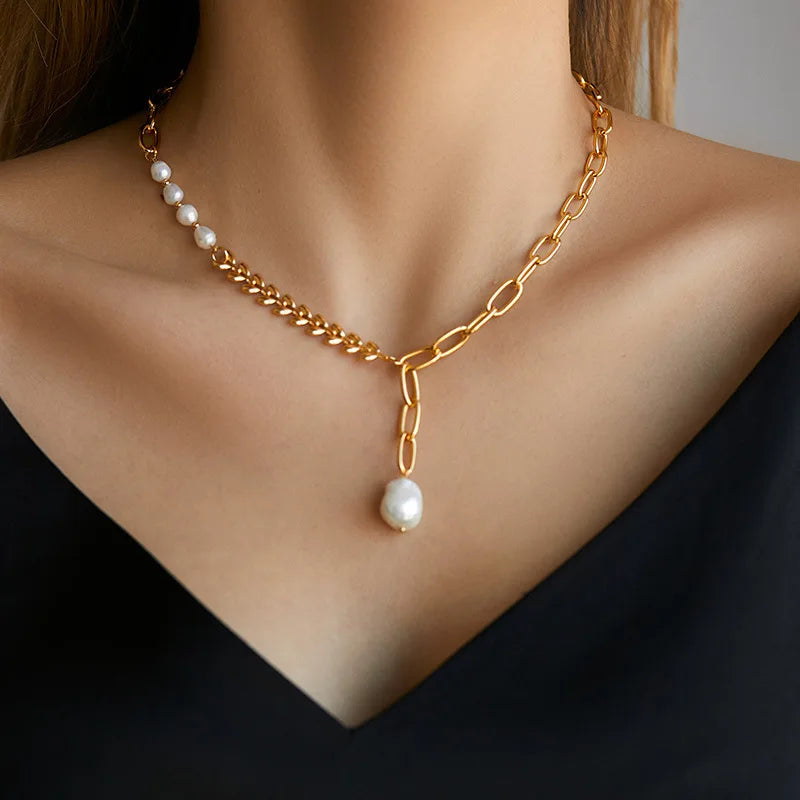 BowLift | 18k Minimal Mix Chain Lariat Necklace