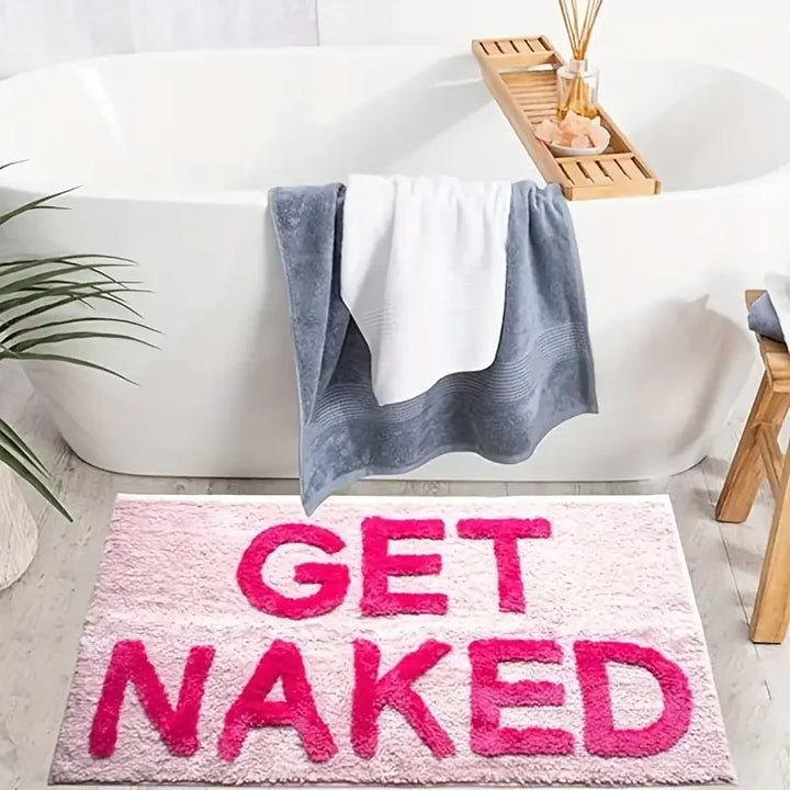 BlushNaked Tufted Design Rug – Pink "Get Naked" Bath & Living Rug Bowlift