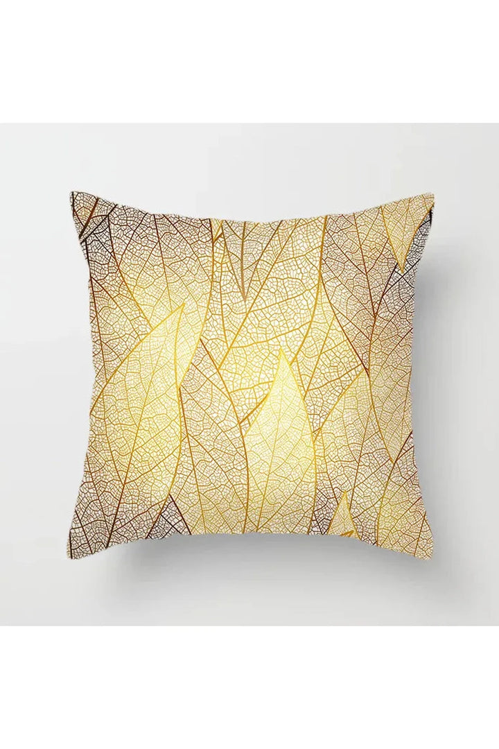 Yellow Leaf Polyester Pillowcase | Bowlift