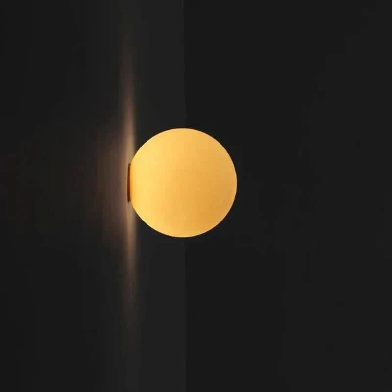 BowLift | Modern White Milk Glass Circular Wall Light