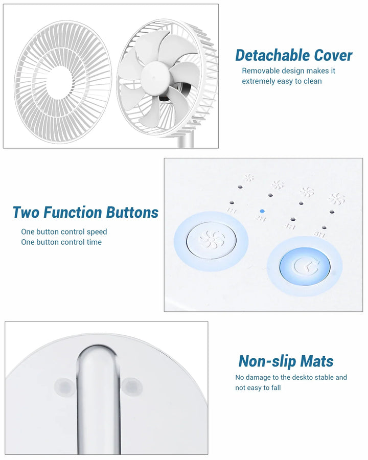 BowLift | AirFlow Mini-Fan | Quiet & Compact | 4 Speed Levels