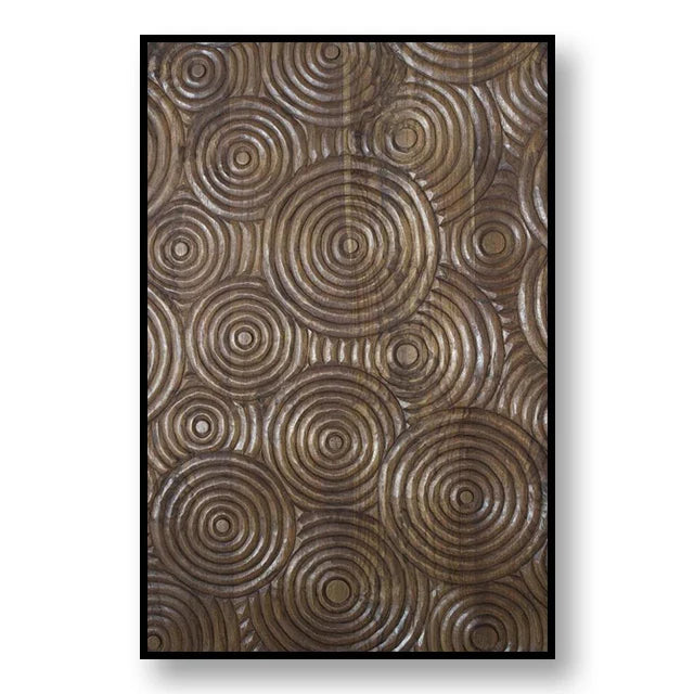 Abstract Black Golden Tree Rings Wall Art Fine Art Canvas Prints Light Luxury Pictures For Living Room Foyer Entranceway Reception Room Art Decor | Bowlift