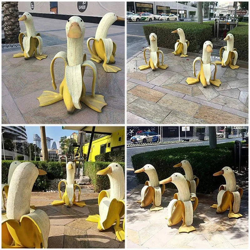 BanaanEend Decorative Figure – Playful Resin Decoration for Indoors or Outdoors | Bowlift