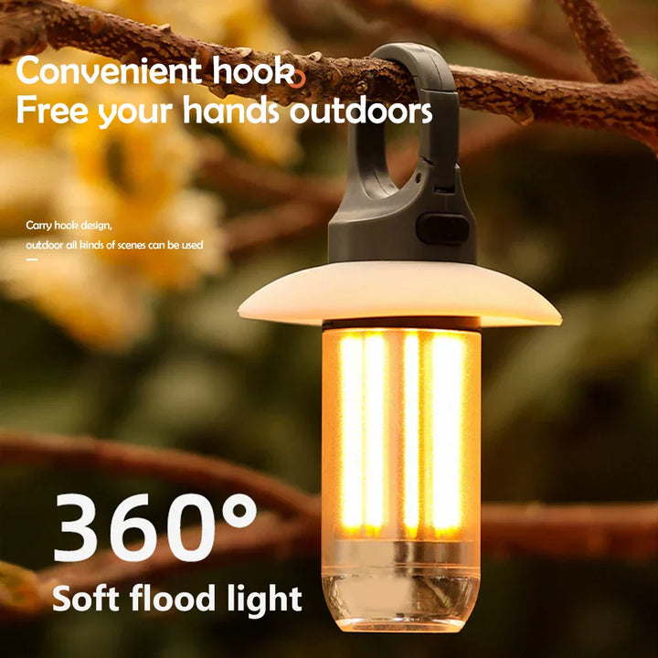 BowLift | Lumenity Camping Lamp | 360° Light & Power Bank | Solar & USB-C | Compact & Rechargeable