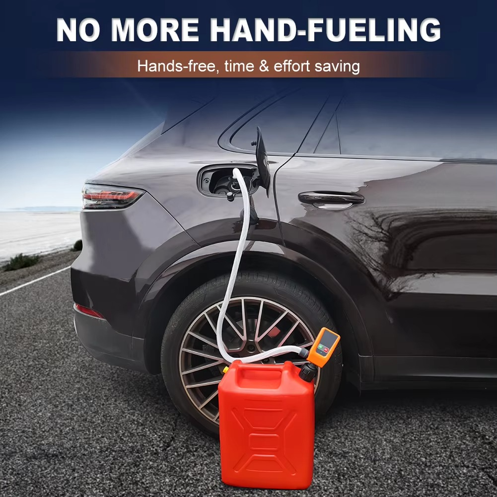 BowLift | Advanced 3.2GPM Auto-stop DC 12V Fuel Transfer Pump with Leak Protection & 4-Tank Adapter