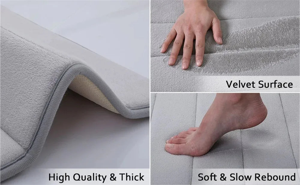 LuxSoft Memory Foam Bath Mat | Bowlift