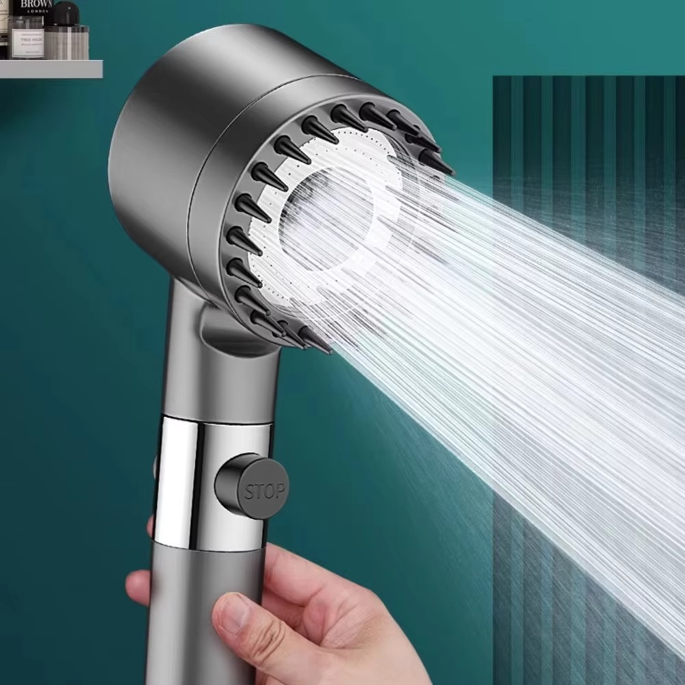 BowLift | High Pressure 3-Mode Shower Head with Built-In Filter and Massage Brush