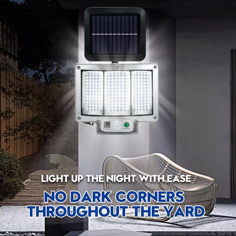 BowLift | Solvalux Solar Wall Light with Motion Sensor | 192 LEDs | Removable Solar Panel with 5 m Cable | 4 Modes & Remote Control | IP65 Waterproof