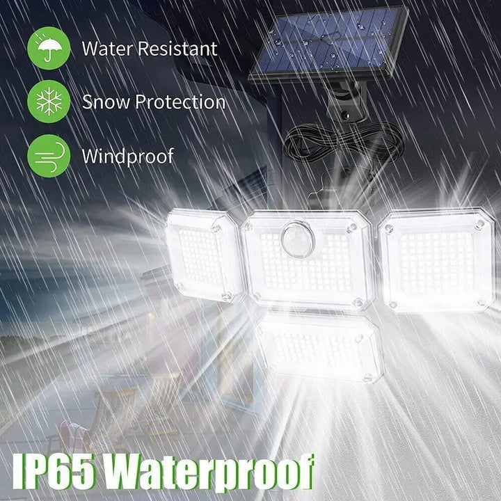 BowLift | Solora GuardLight Solar Outdoor Lamp with Motion Sensor 2000 LM | 333 LED, IP65, 270° Beam Angle