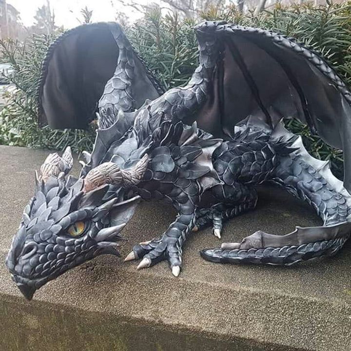 BowLift | Crouching Dragon Guardian Statue: Gothic Outdoor Decoration