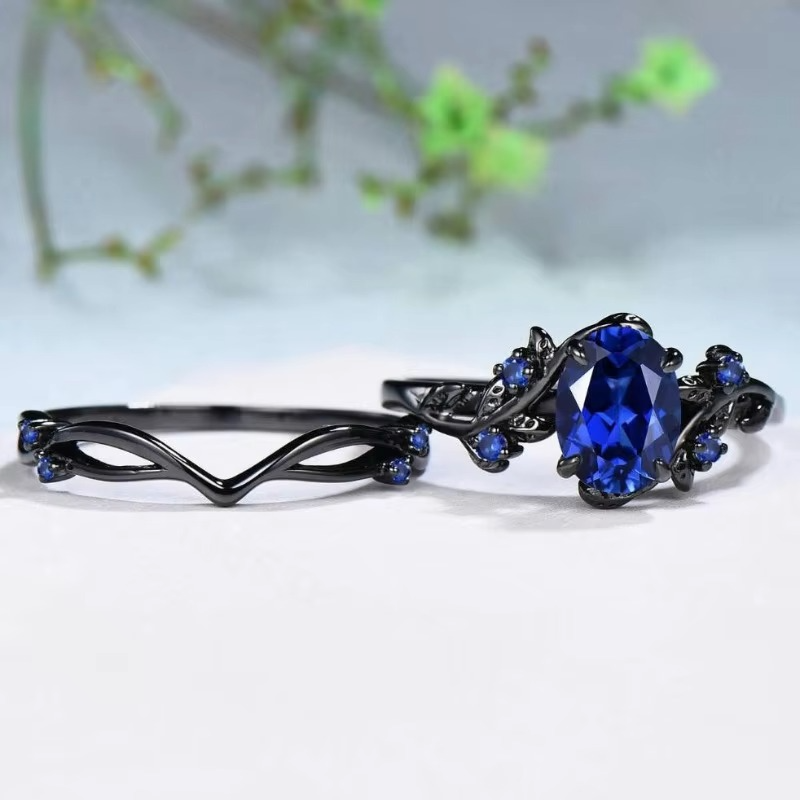 BowLift | Sapphire Leaf Branch Statement Ring for Women