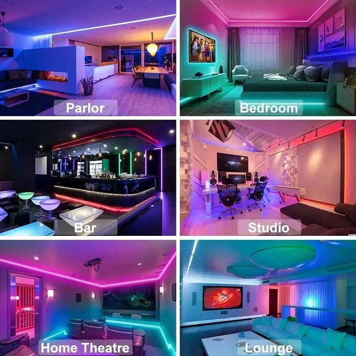 BowLift | RGB 5050 LED Strip Light with Remote Control & App Control - USB-powered