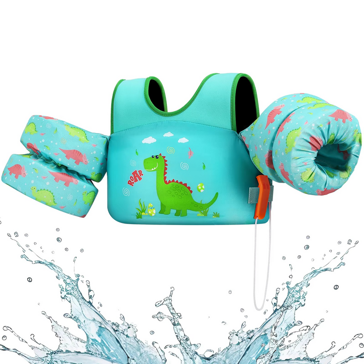 BowLift | Kids Foam Life Vest with Arm Floats and Safety Whistle for Swimming and Kayaking