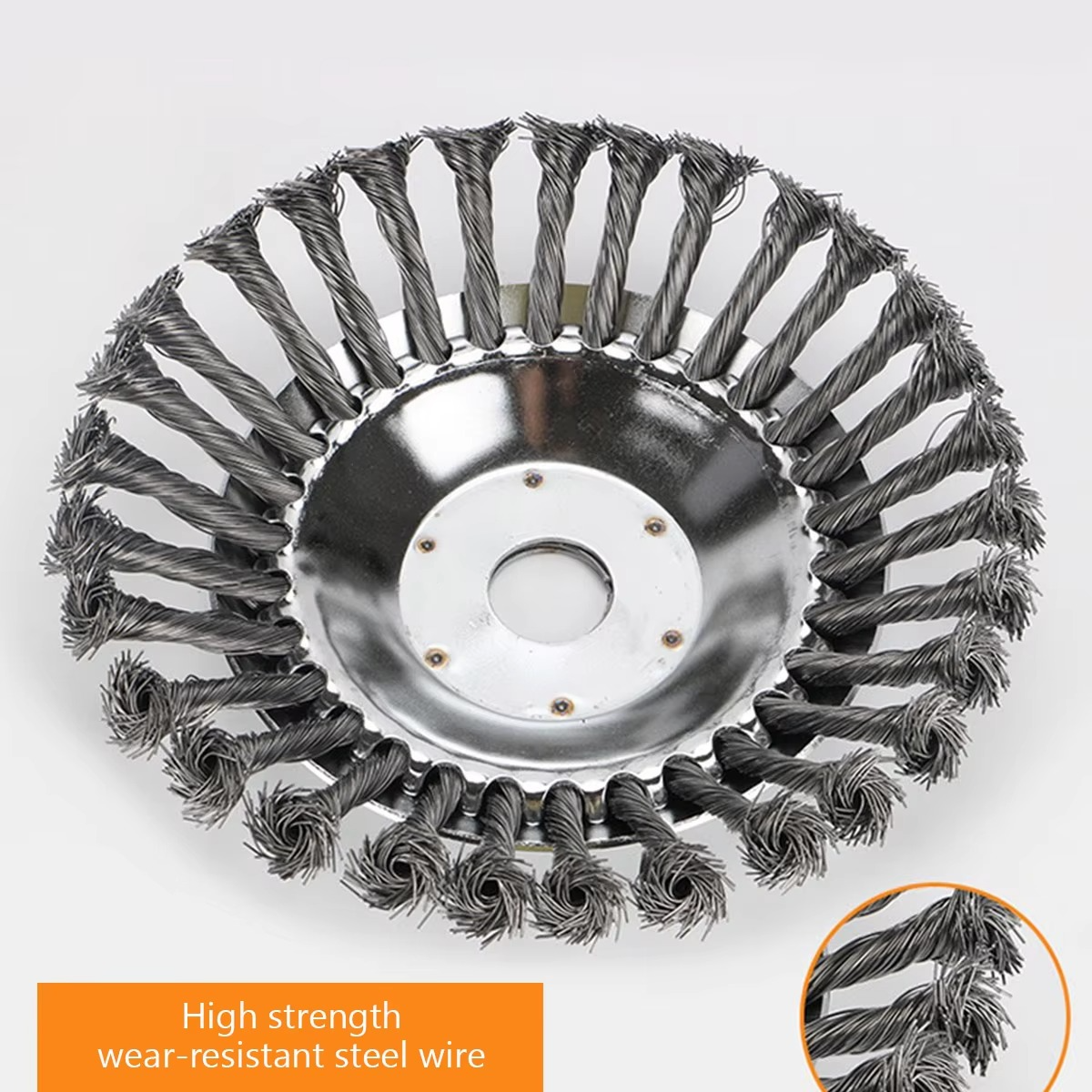 BowLift | Heavy-Duty 6 and 8 Inch Steel Wire Rotary Brush Cutter Head for String Trimmers