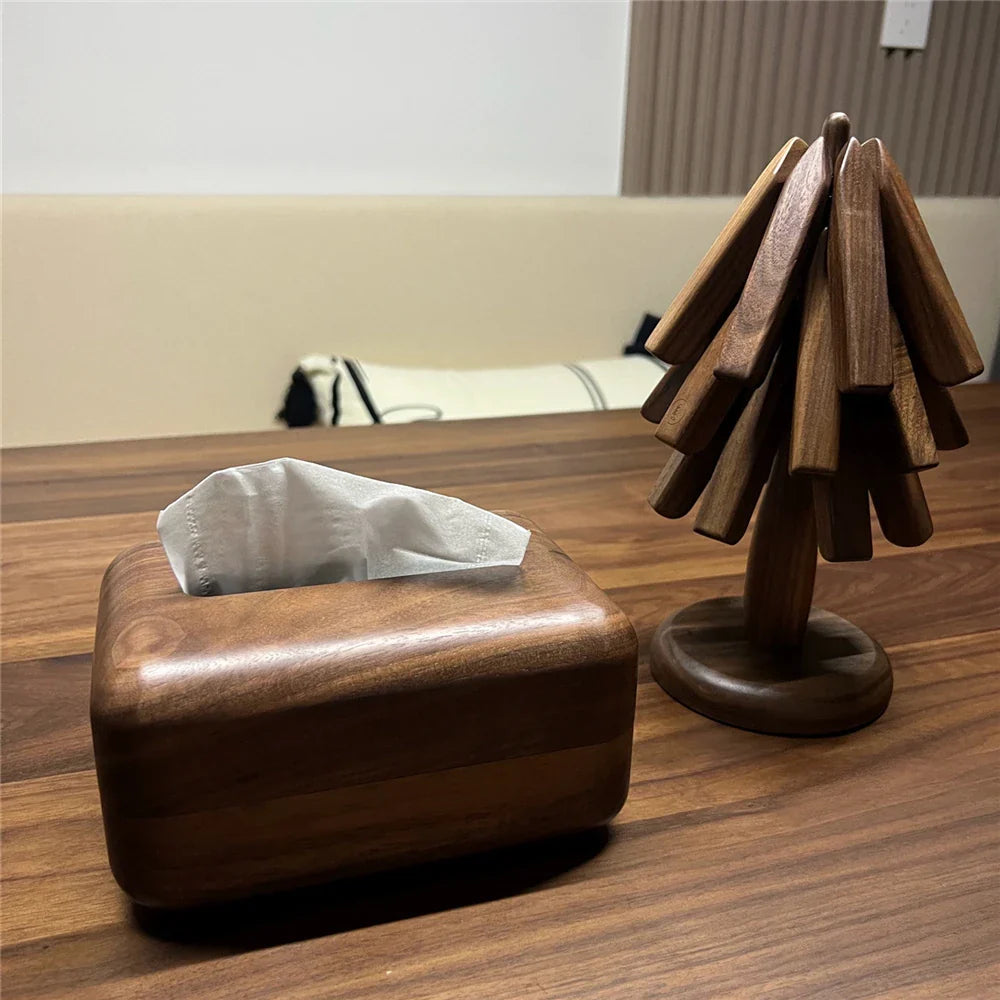 BowLift | Walnut Coaster Set - Protect your surfaces with tree-shaped coasters
