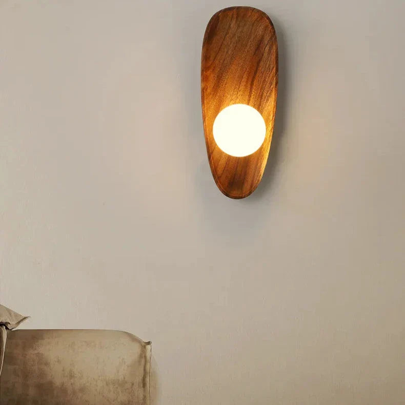 BowLift | Wooden wall lamp, natural light