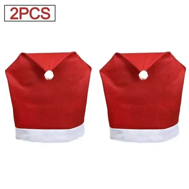 BowLift | Christmas chair cover MerrySeat | Santa, Snowman & Reindeer Design | Fabric chair cover | Reusable decoration for Christmas