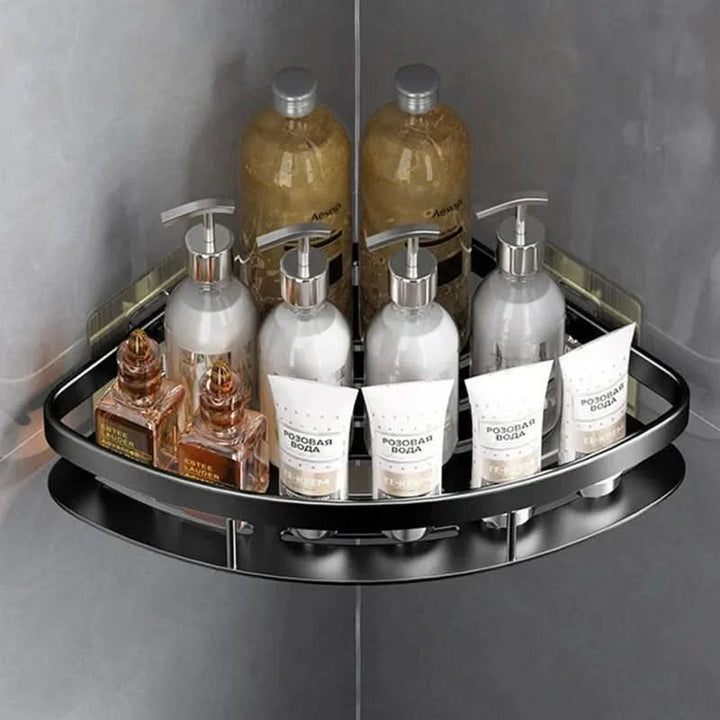 BowLift | No-Drill Aluminum Corner Shelf for Bathroom