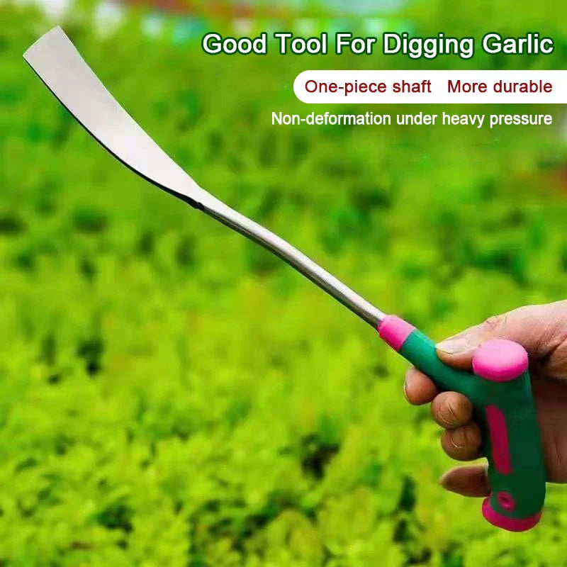BowLift | HerbMaster Garden Spade | 3-Tine Stainless Steel | For Weeding & Garlic Harvest
