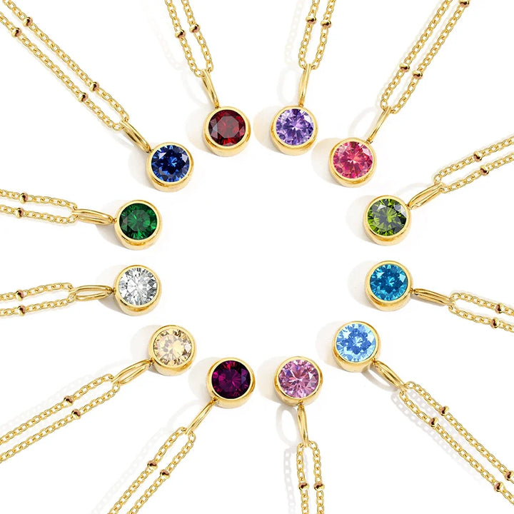 BowLift | Dainty Birthstone Satellite Choker Necklace