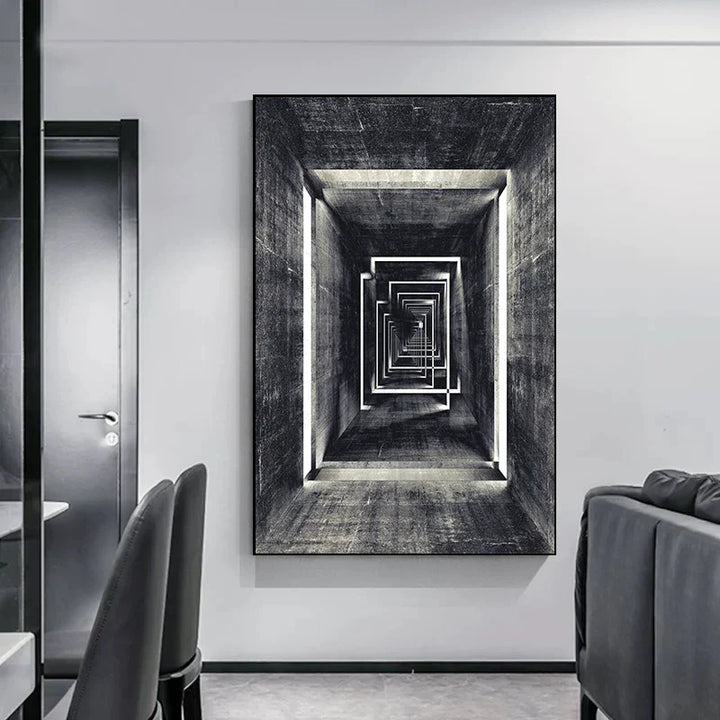 Minimalist Abstract Architectural Wall Art Fine Art Canvas Prints Posters Pictures For Modern Apartment Living Room Home Office Decor | Bowlift