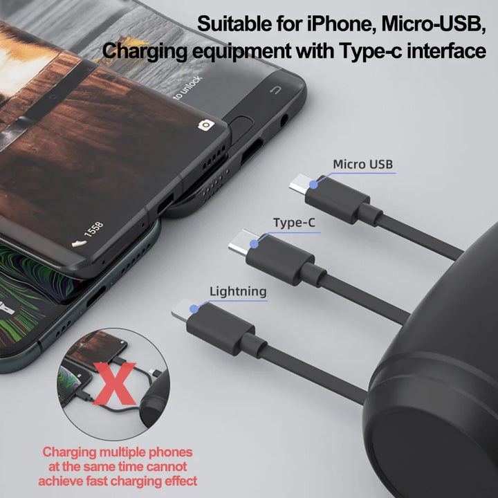BowLift | Retractable Car Backseat Fast Charging Adapter