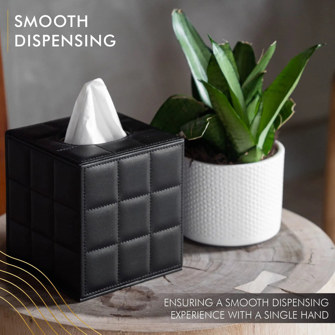 Stylish Light Luxury Leather Tissue Box For Coffee Table Dining Room Table Napkin Dispenser For Office Desktop Living Room Nordic Home Decor Accessories For Modern Living | Bowlift