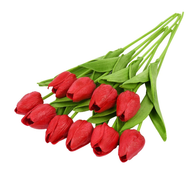 BowLift | Artificial Flower Bouquet with Tulips, Decoration (10 Pieces)