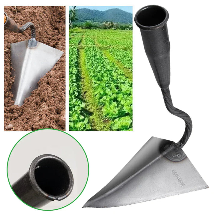 BowLift | RootRaptor Triangle Hoe | Forged Manganese Steel | Sharp & Ergonomic | For Weeding & Seed Furrows