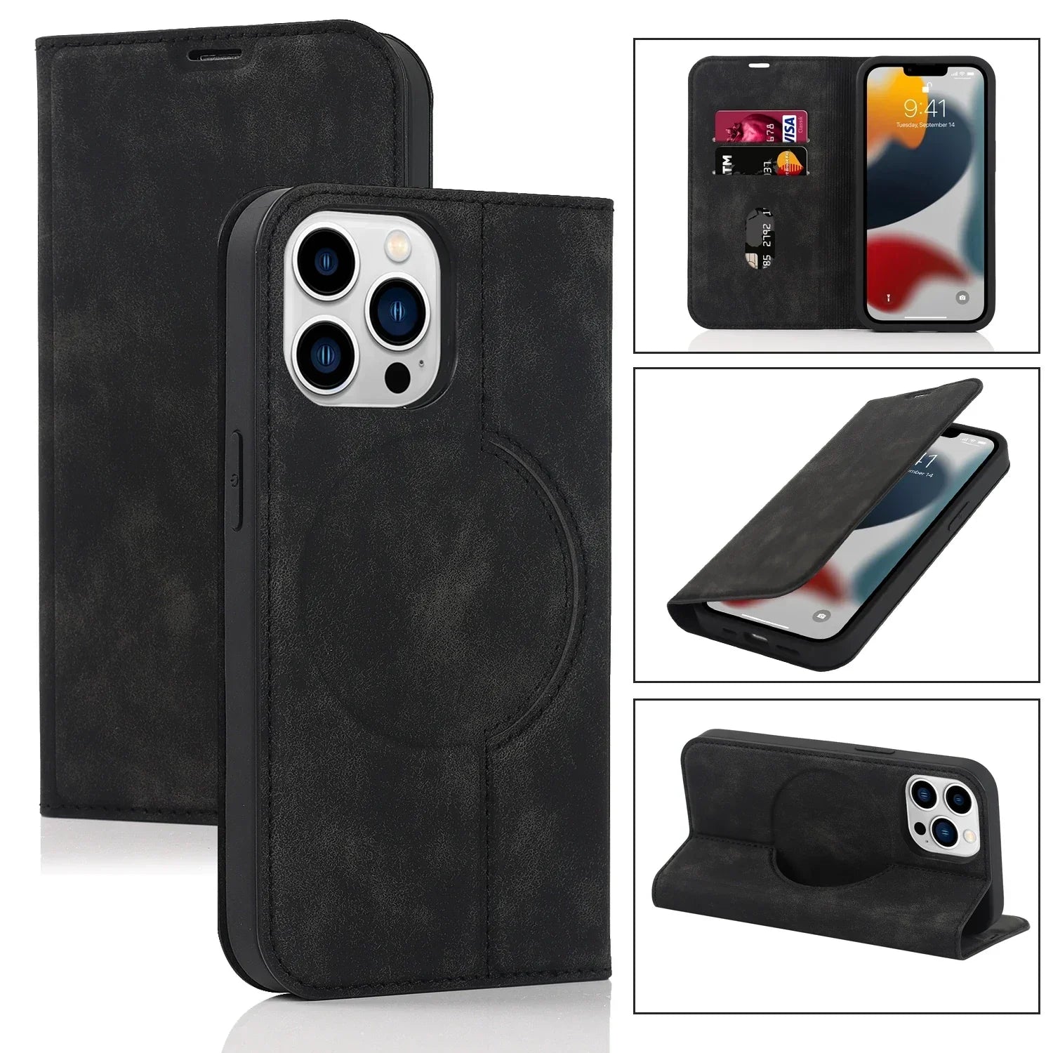 BowLift | Magnetic Wallet Case MagSafe Wireless Charging- iPhone