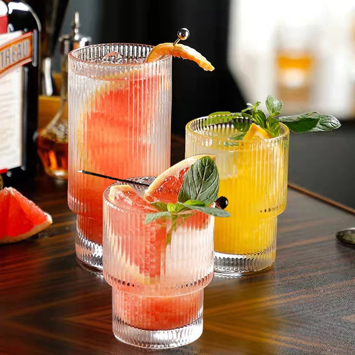 Ribbed Glasses 4-Piece Set Bowlift