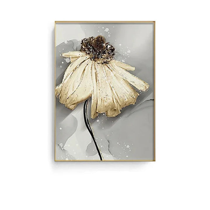 Modern Abstract Floral Wall Art Fine Art Canvas Prints Blue Gray Botanical Pictures For Living Room Bedroom Wall Art Decor | Bowlift