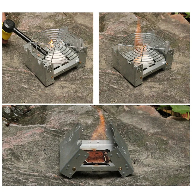 Ultra-Lightweight Folding Ironwood Pocket Size Burner | Bowlift
