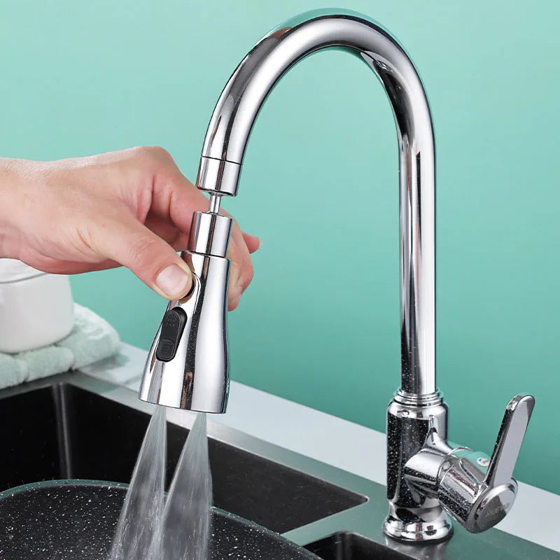 HydroFlex360 – Multifunctional 360°/720° Rotatable Kitchen Faucet Attachment with 3 Spray Types Bowlift