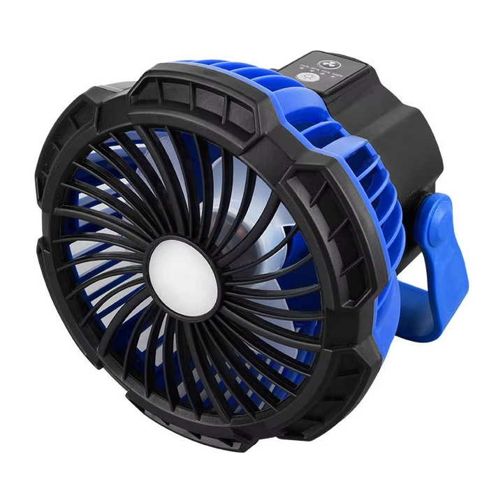 BowLift | Rechargeable Camping Fan with LED Light, Remote Control and Hanging Hook