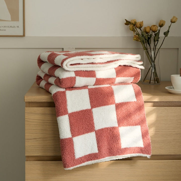 COLOURFUL CHECKERBOARD THROW | Bowlift