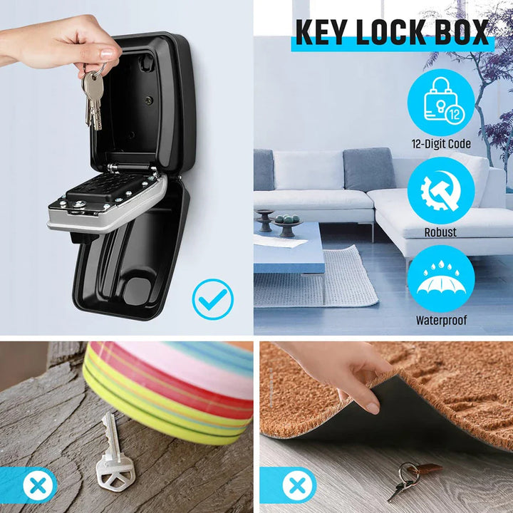 BowLift | Waterproof Wall-Mounted Key Safe Box | Secure, Durable & Ideal for Outdoor Use
