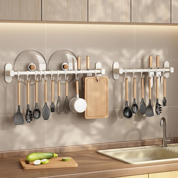 CookEase Kitchen Wall Shelf – Multifunctional Organizer for Lids, Spatulas & Kitchen Utensils Bowlift