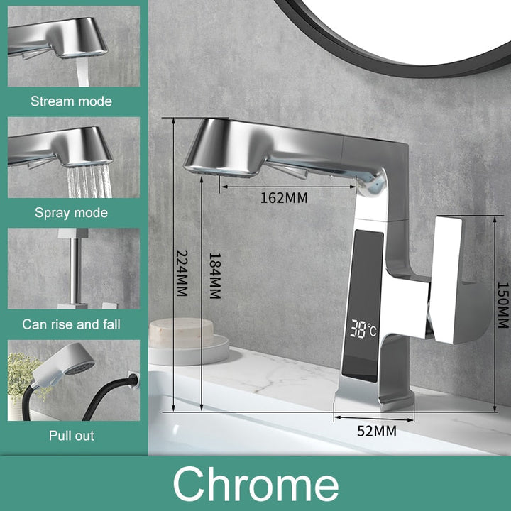 BowLift | Elegant Temperature Display Smart Faucet