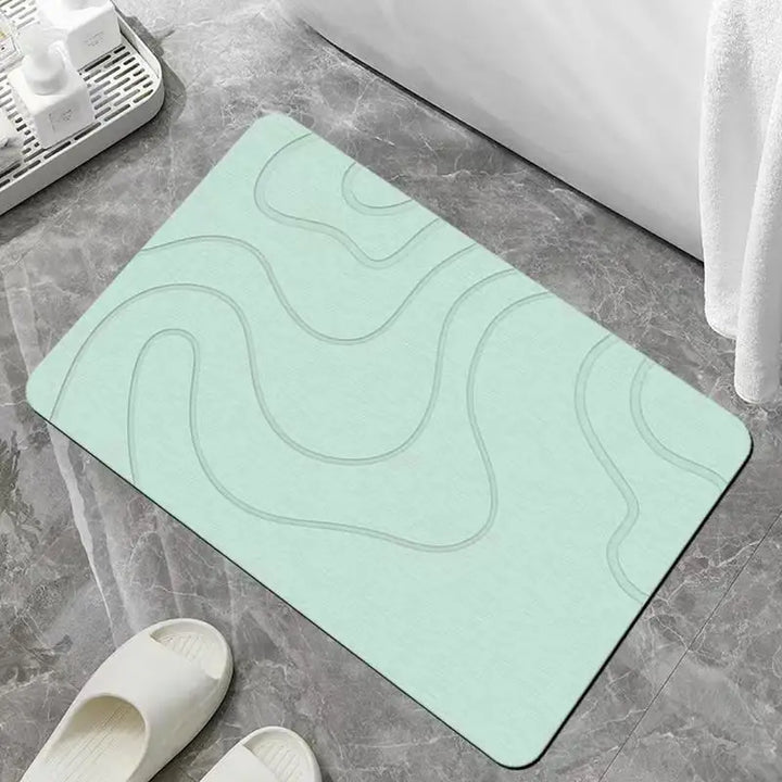 BowLift | Drysera Bath Mat | Bath Mat Stone Look | Quick Drying & Non-Slip | 40 × 60 cm | Diatomite & Rubber