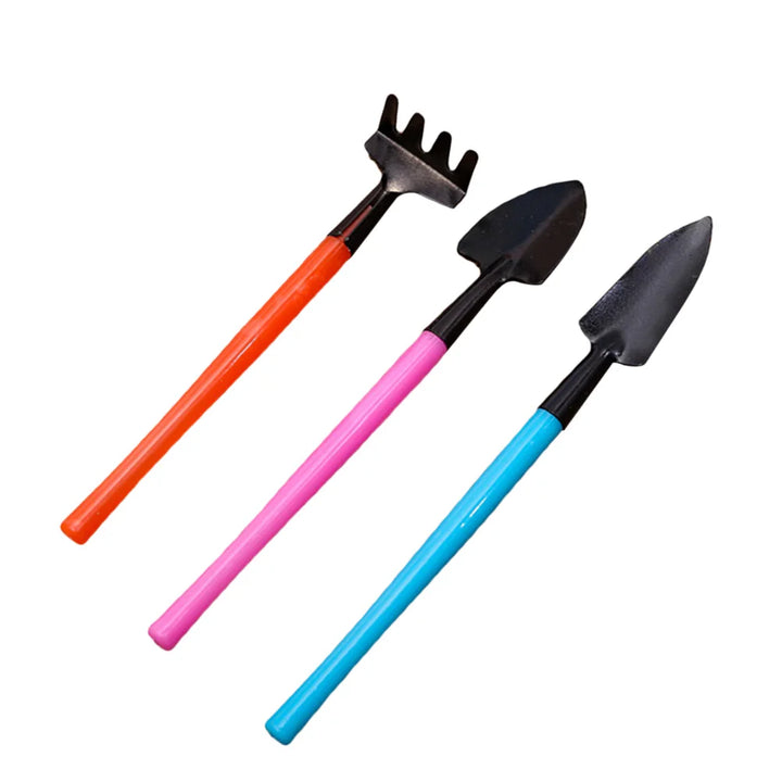 BowLift | Florinita 3-piece Mini Garden Tool Set | Hand Trowel, Rake & Shovel | For Houseplants & Bonsai | 22 cm Length