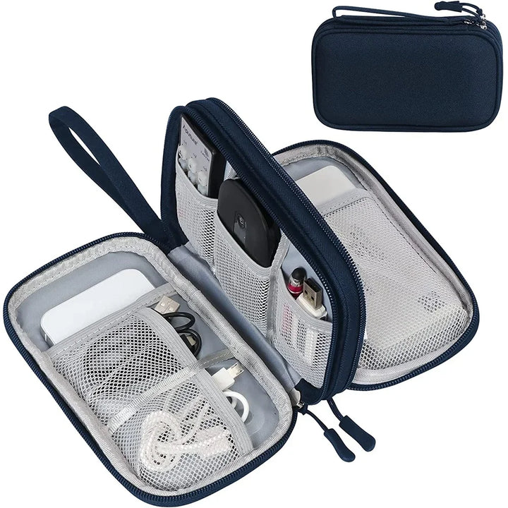 BowLift | Techviva PackSafe Electronic Organizer Bag | 2-layer & waterproof | For cables, chargers, USB & accessories | Compact & portable
