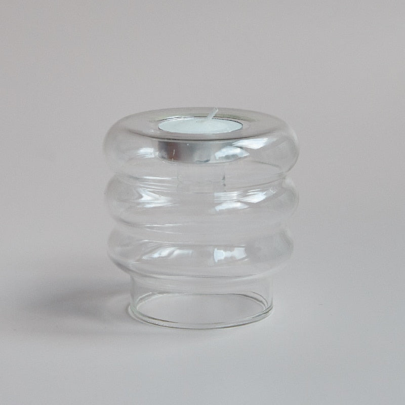 BowLift | Dual Glass Spiral Candle Holder