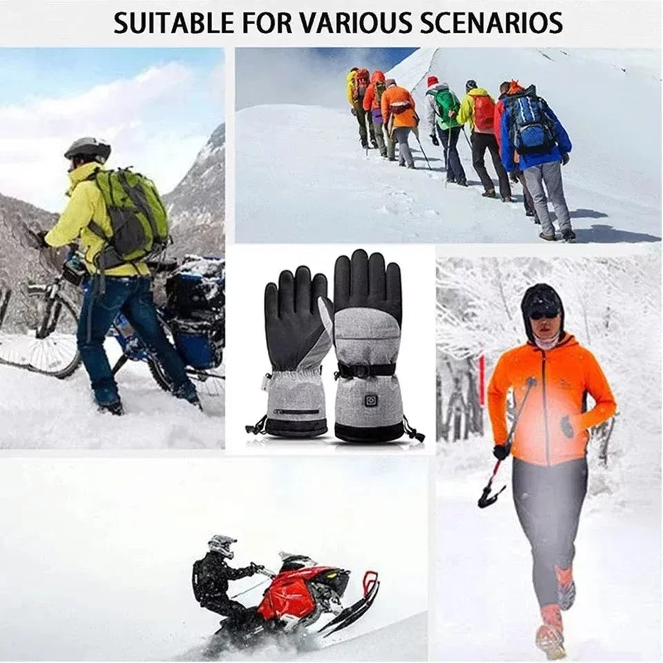 BowLift | Heated Gloves ThermoRide | Waterproof & Windproof | Electric Winter Gloves for Motorcycle, Bicycle & Outdoor | Long-lasting Warmth