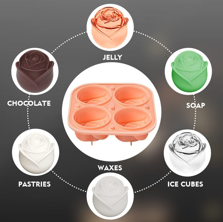 BowLift | 3D Elegant Large Rose Ice Molds