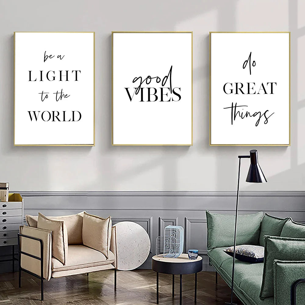 Do Great Things Motivational Quotations Daily Mantra Poster Wall Art Fine Art Canvas Prints Black White Pictures For Living Room Home Office Decor | Bowlift