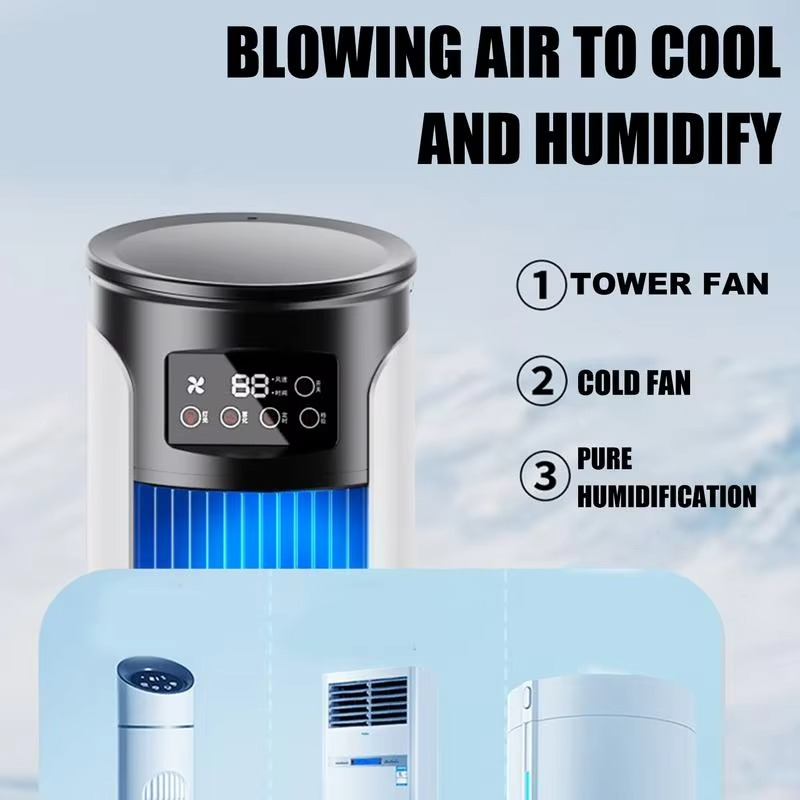 BowLift | Portable Air Conditioners Fan Evaporative Cooler USB Quiet Timer Room Cooling Small 10 oz Water Tank Personal Cooler Adjustable