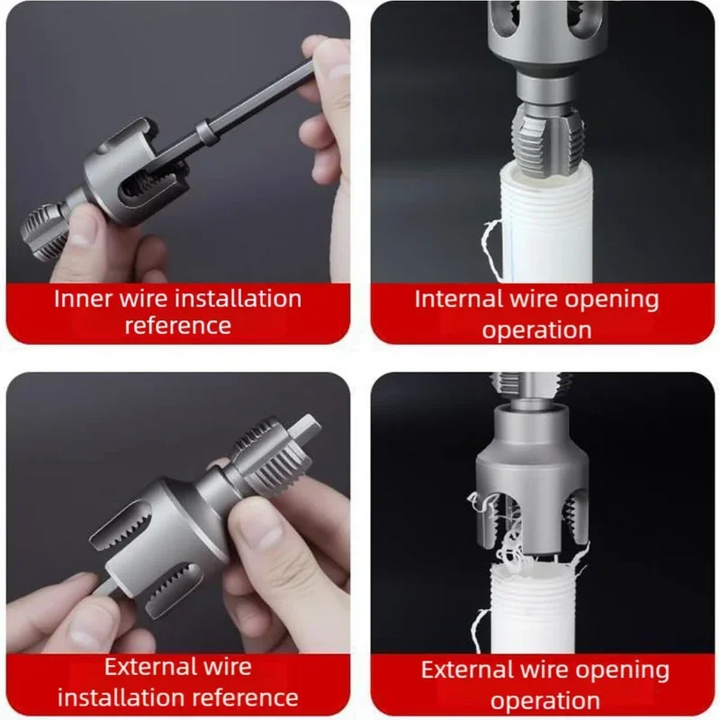 BowLift | Pipe Thread Reamer & Edge Cutter Drill Attachment Tool